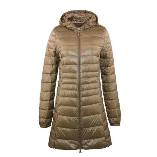 Sandra | Long Down Jacket with Hood for Women