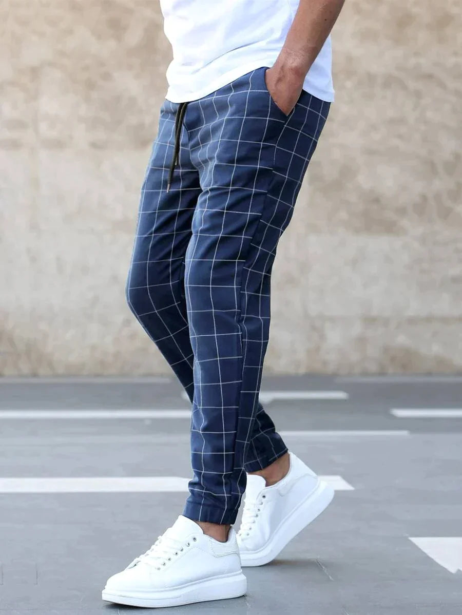 Matteos - Elegante Hose Mit Gittermuster