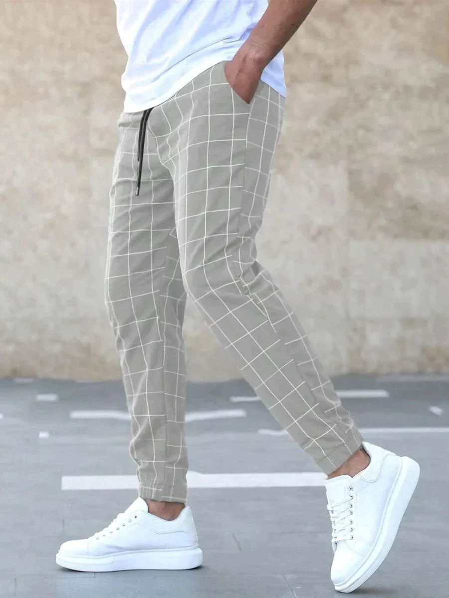 Matteos - Elegante Hose Mit Gittermuster