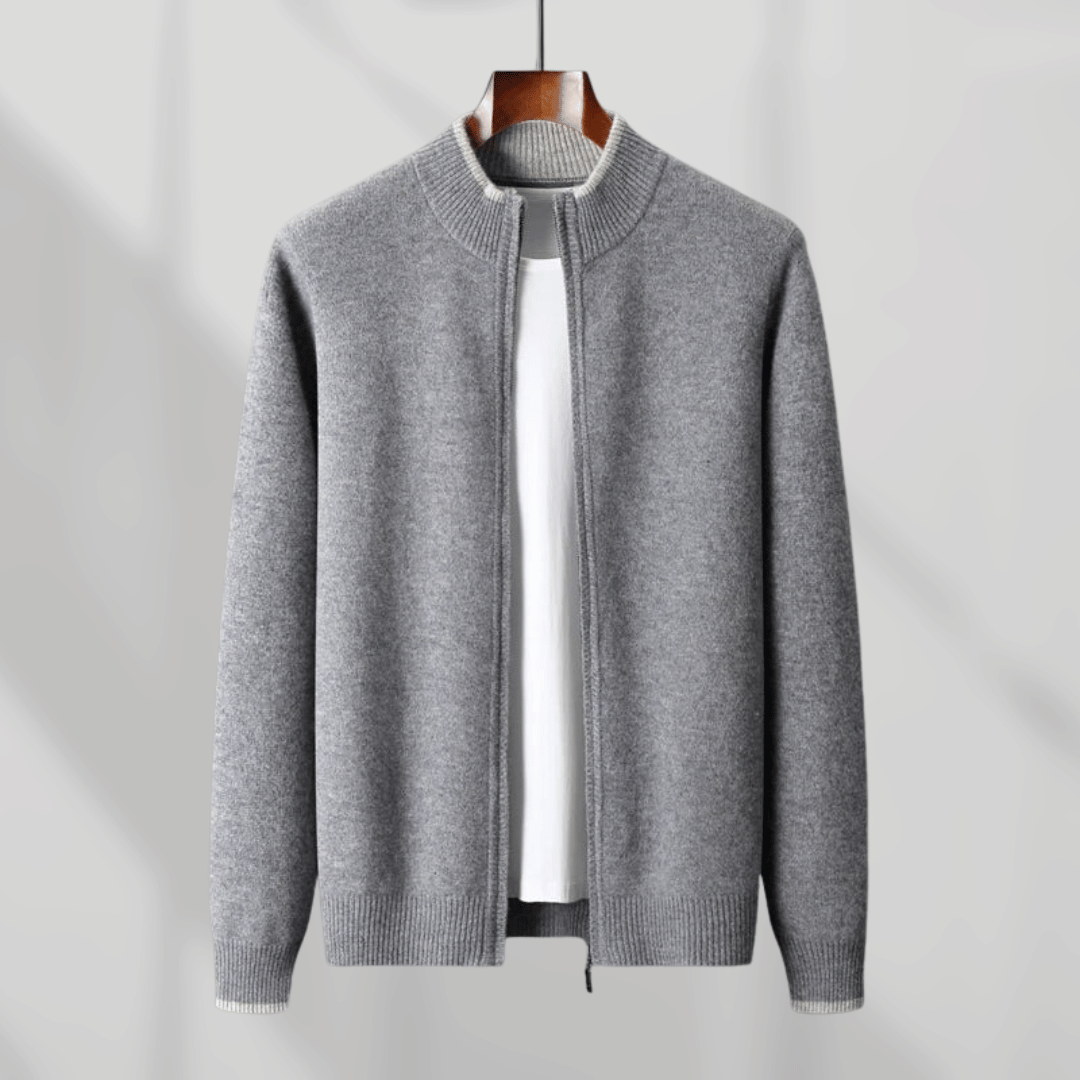 The Amari Cashmere Zip Jacket