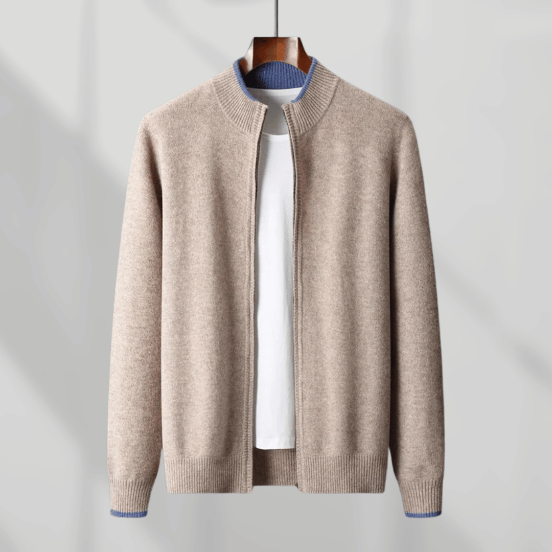 The Amari Cashmere Zip Jacket