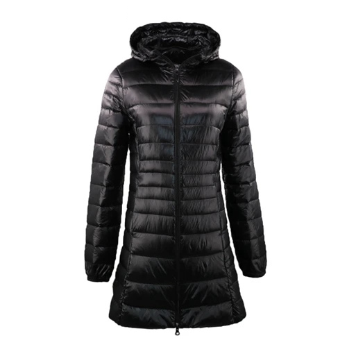 Sandra | Long Down Jacket with Hood for Women