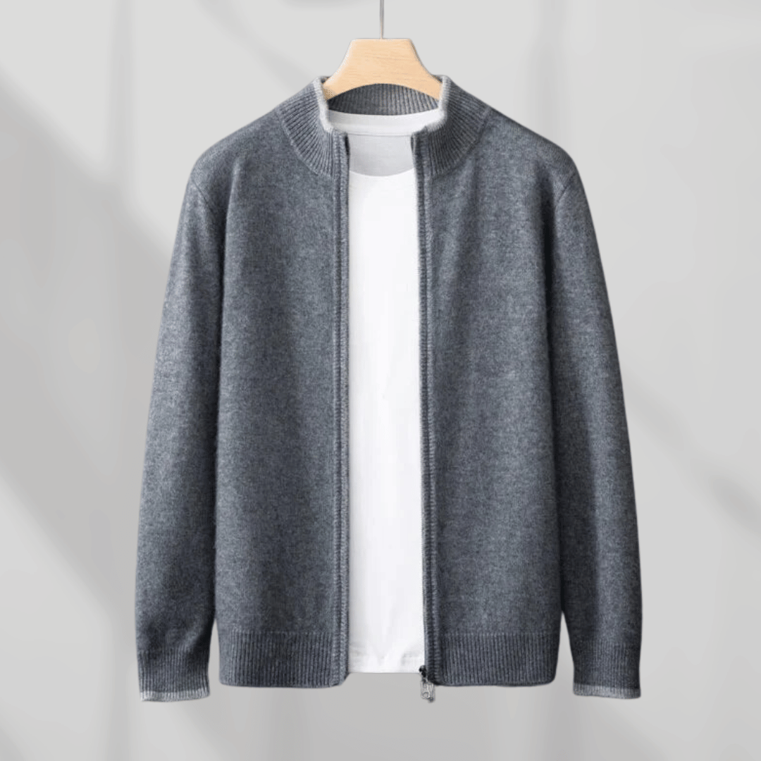 The Amari Cashmere Zip Jacket