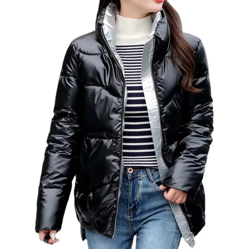 Winter fashion shiny luminous stylish jacket