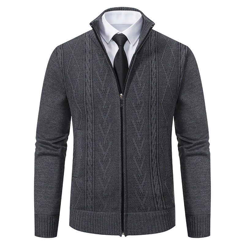 Stafford elegant zip cardigan – men