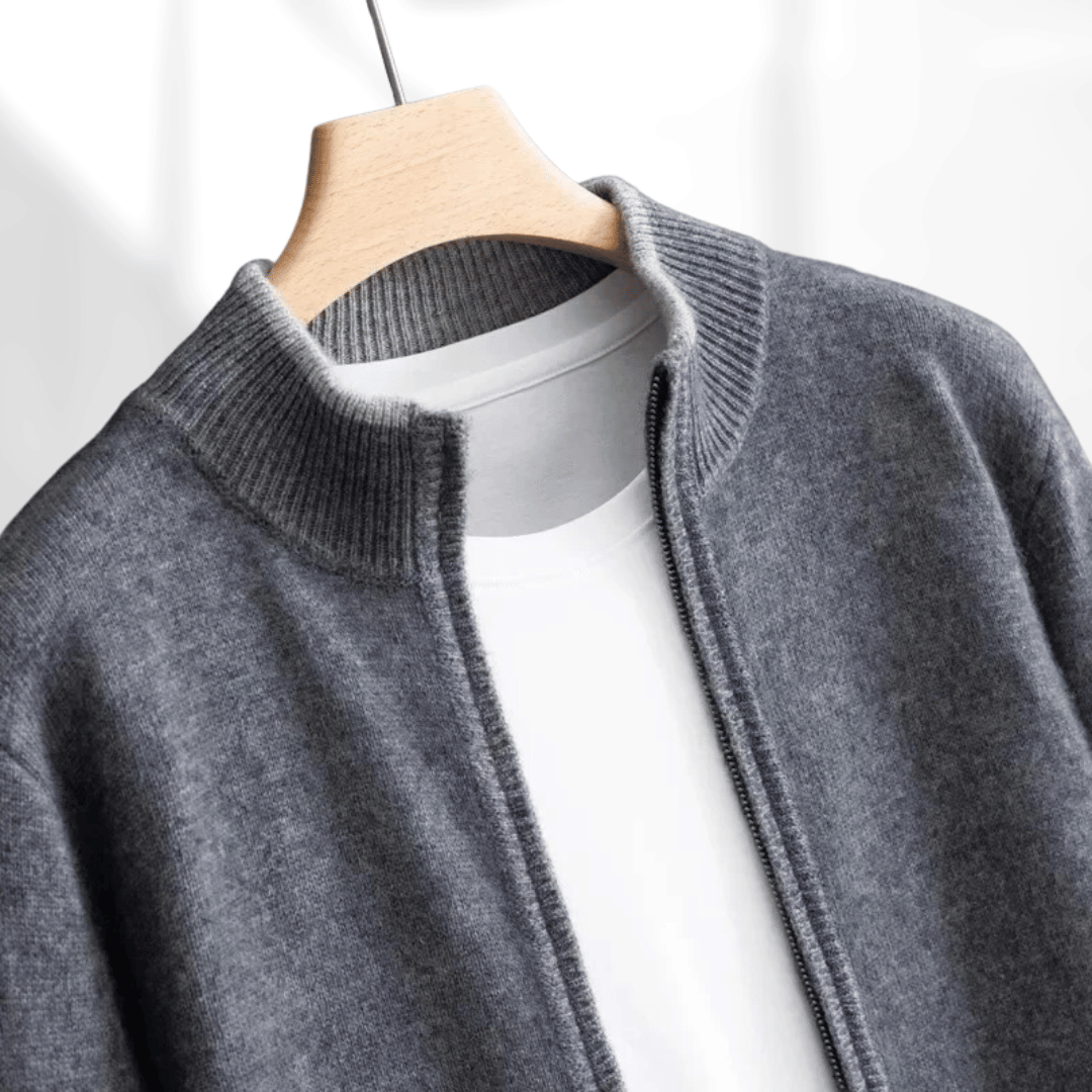 The Amari Cashmere Zip Jacket