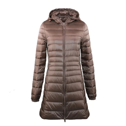 Sandra | Long Down Jacket with Hood for Women
