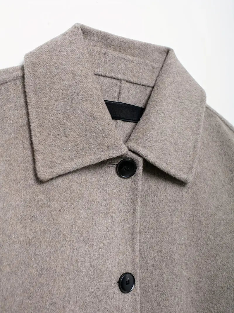 Lyvia | Solid-Colored Jacket with Long Sleeves and Pockets