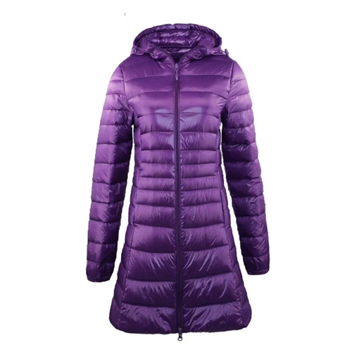 Sandra | Long Down Jacket with Hood for Women