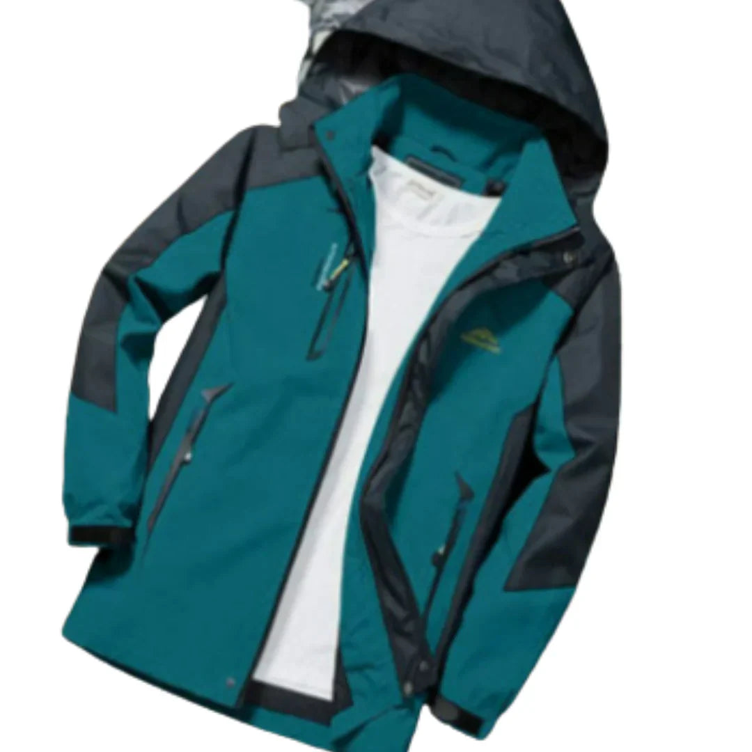 Men's outdoor winter jacket with hood – weatherproof & warm