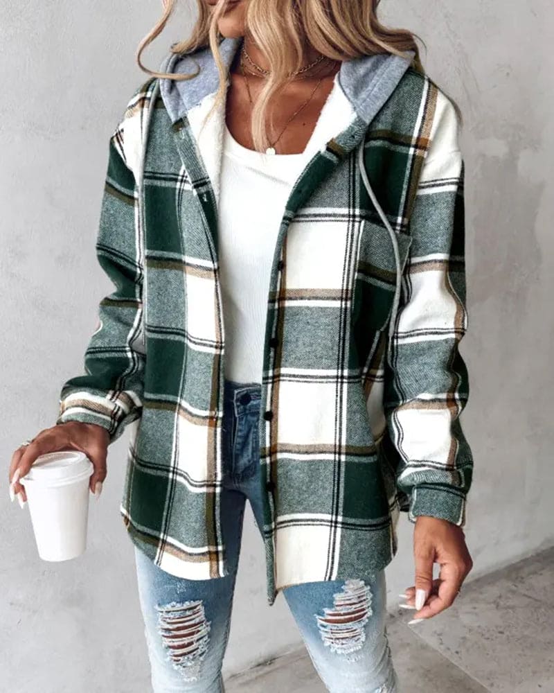 F.S. | Women's checked hooded jacket