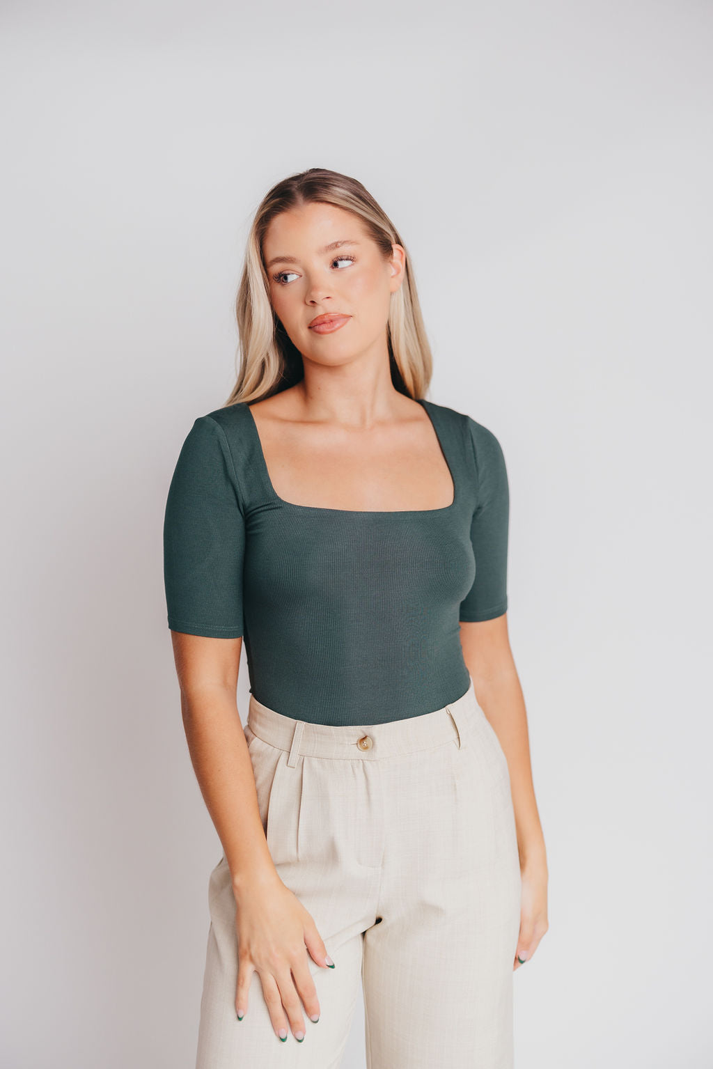 Kelly Top in Hunter Green