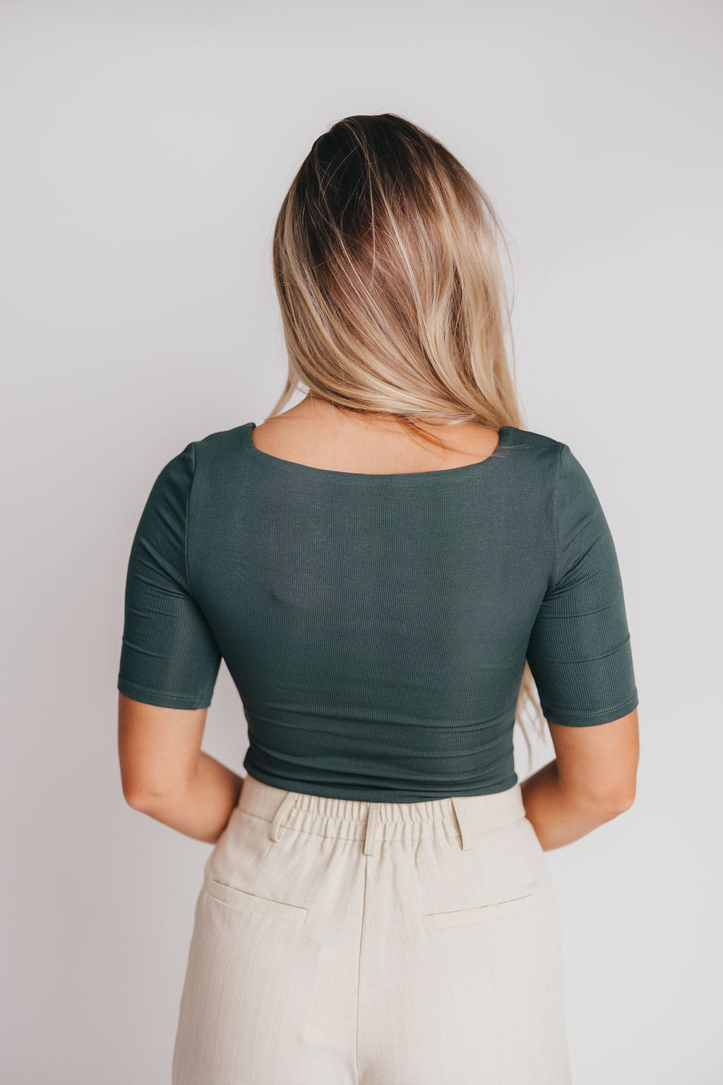 Kelly Top in Hunter Green