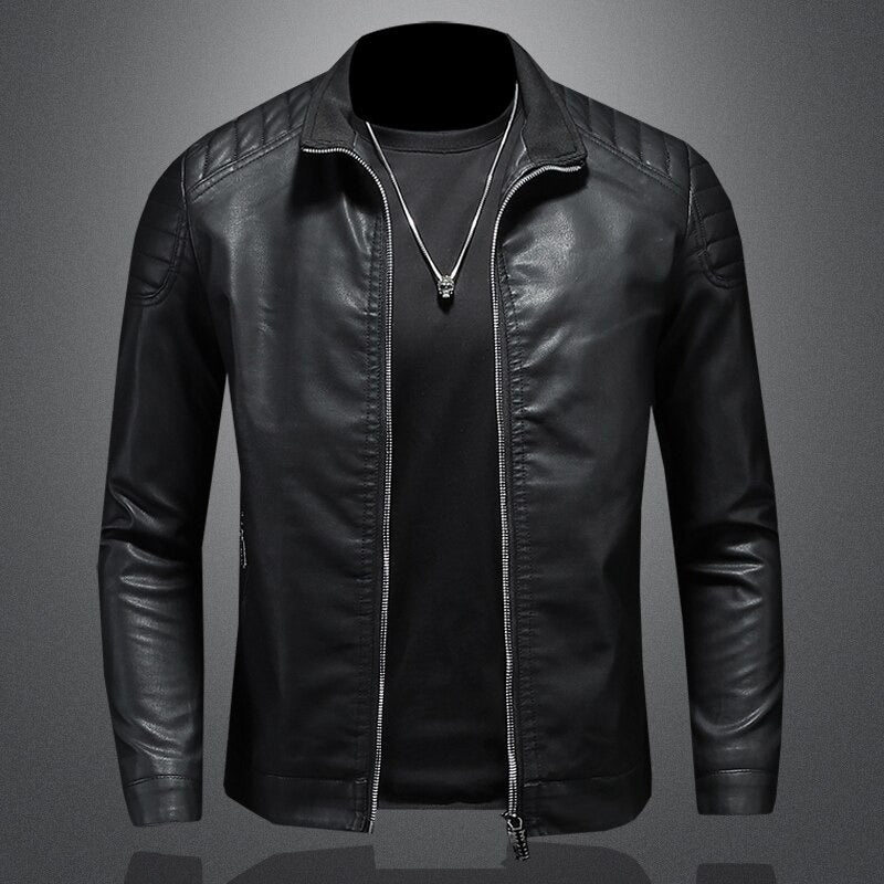 Stylish men's premium leather jacket