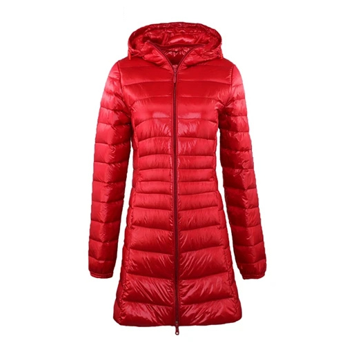 Sandra | Long Down Jacket with Hood for Women