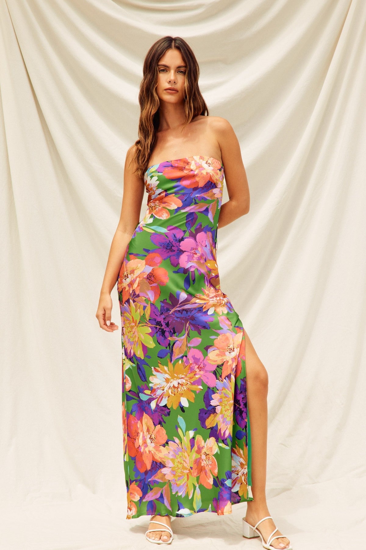 Waitlist 7/20 ♥ Stella Sleeveless Floral Print Maxi Dress Violet