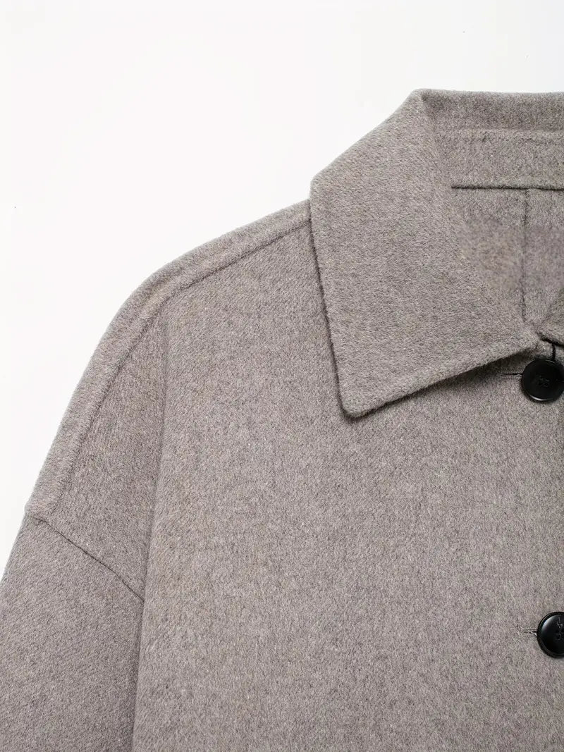 Lyvia | Solid-Colored Jacket with Long Sleeves and Pockets