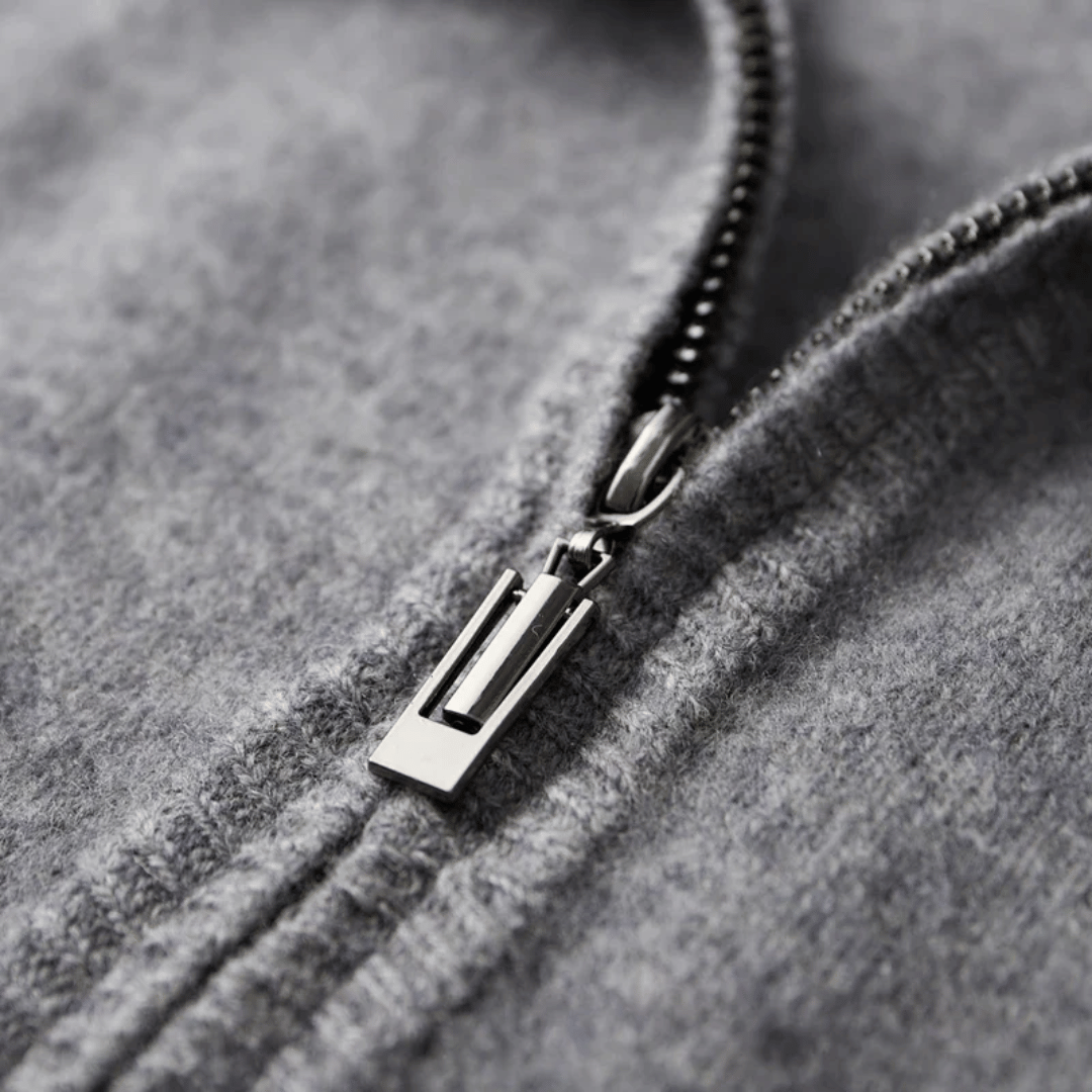 The Amari Cashmere Zip Jacket