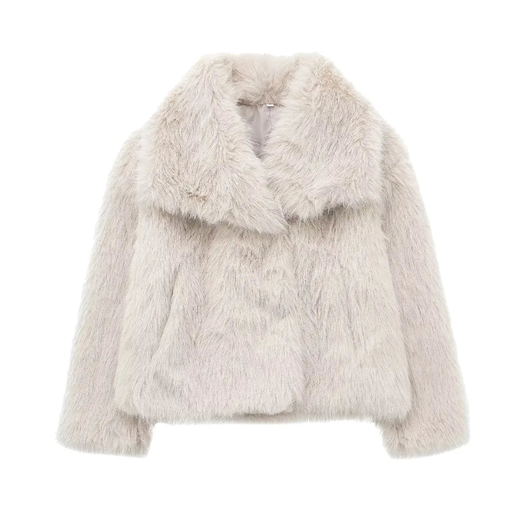Elegant Faux Fur Coat for Women