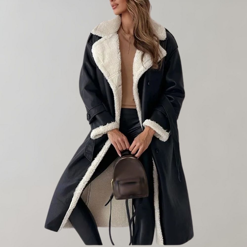 Fashion Street | Stylish leather jacket with fur