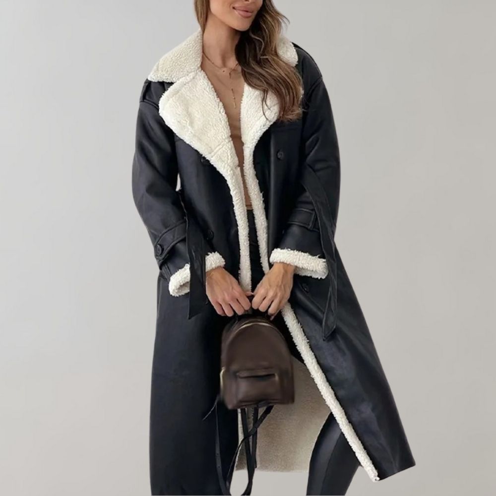 Fashion Street | Stylish leather jacket with fur