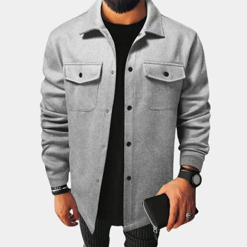 Sören – overshirt jacket with classic collar and button placket