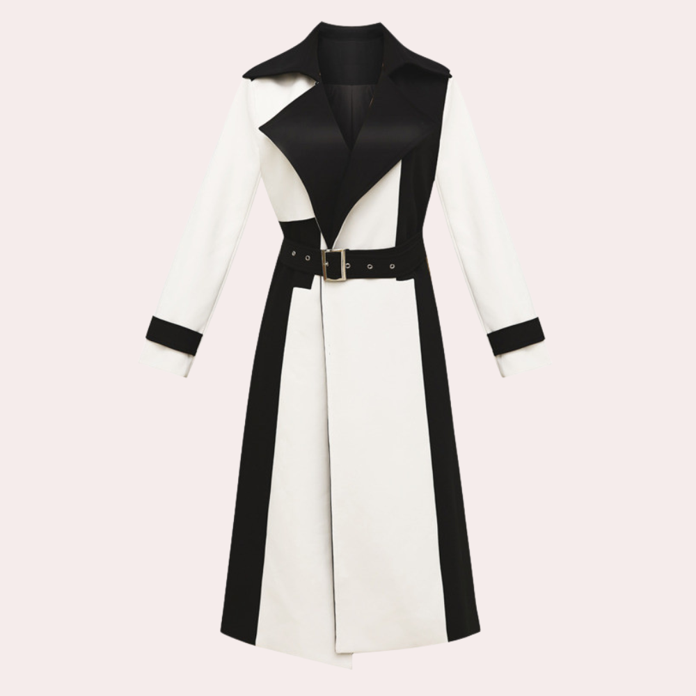 Elegant women's trench coat with belt
