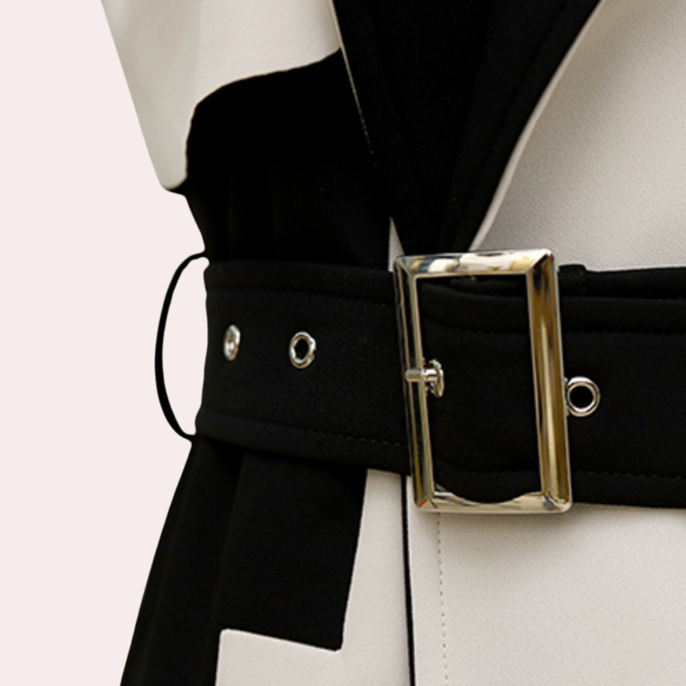 Elegant women's trench coat with belt