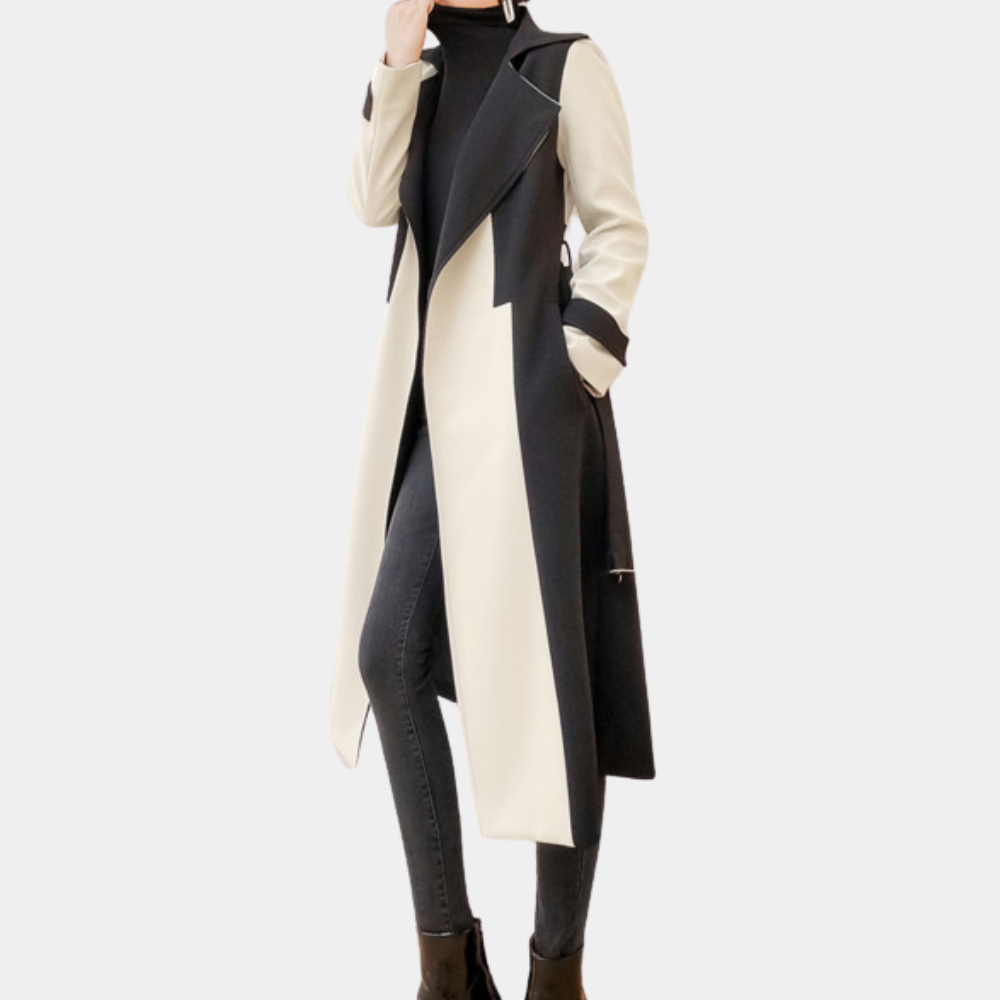 Elegant women's trench coat with belt