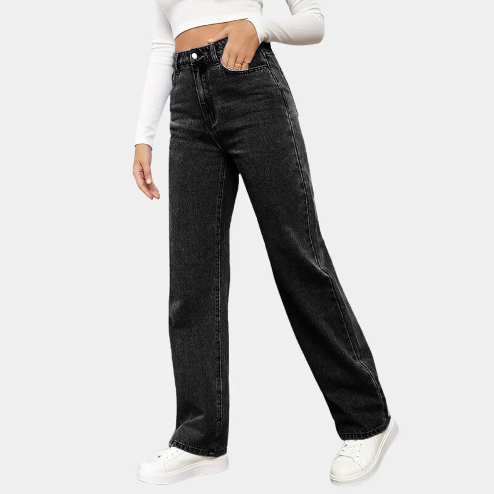 Emma high-waist straight-leg jeans