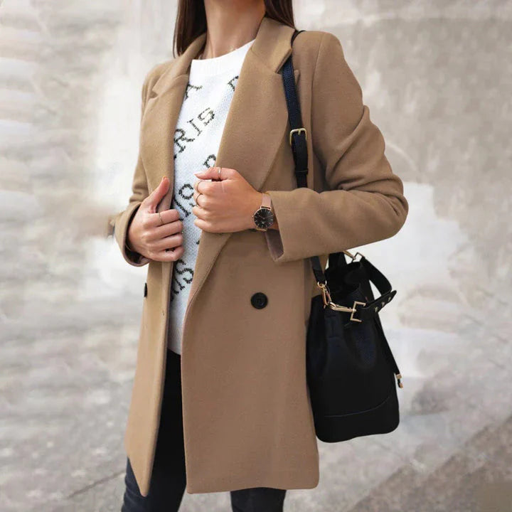 Classic women’s wool blend coat – women