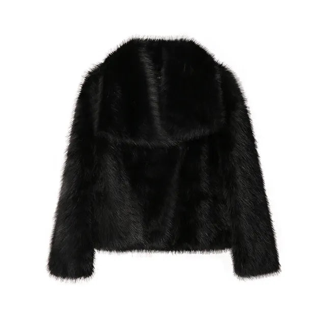 Elegant Faux Fur Coat for Women