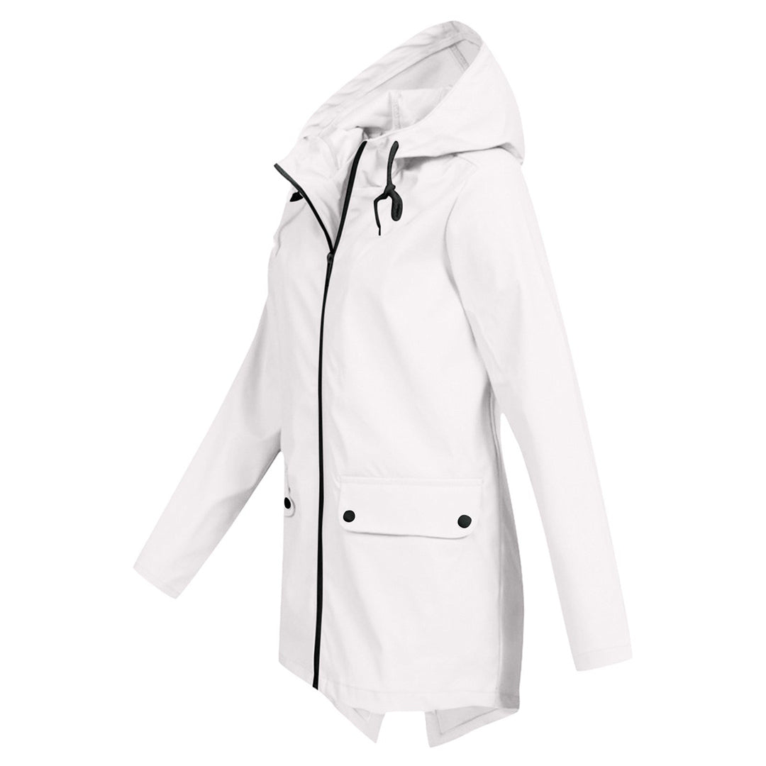 Fashion Street | Long Hooded Raincoat for Women