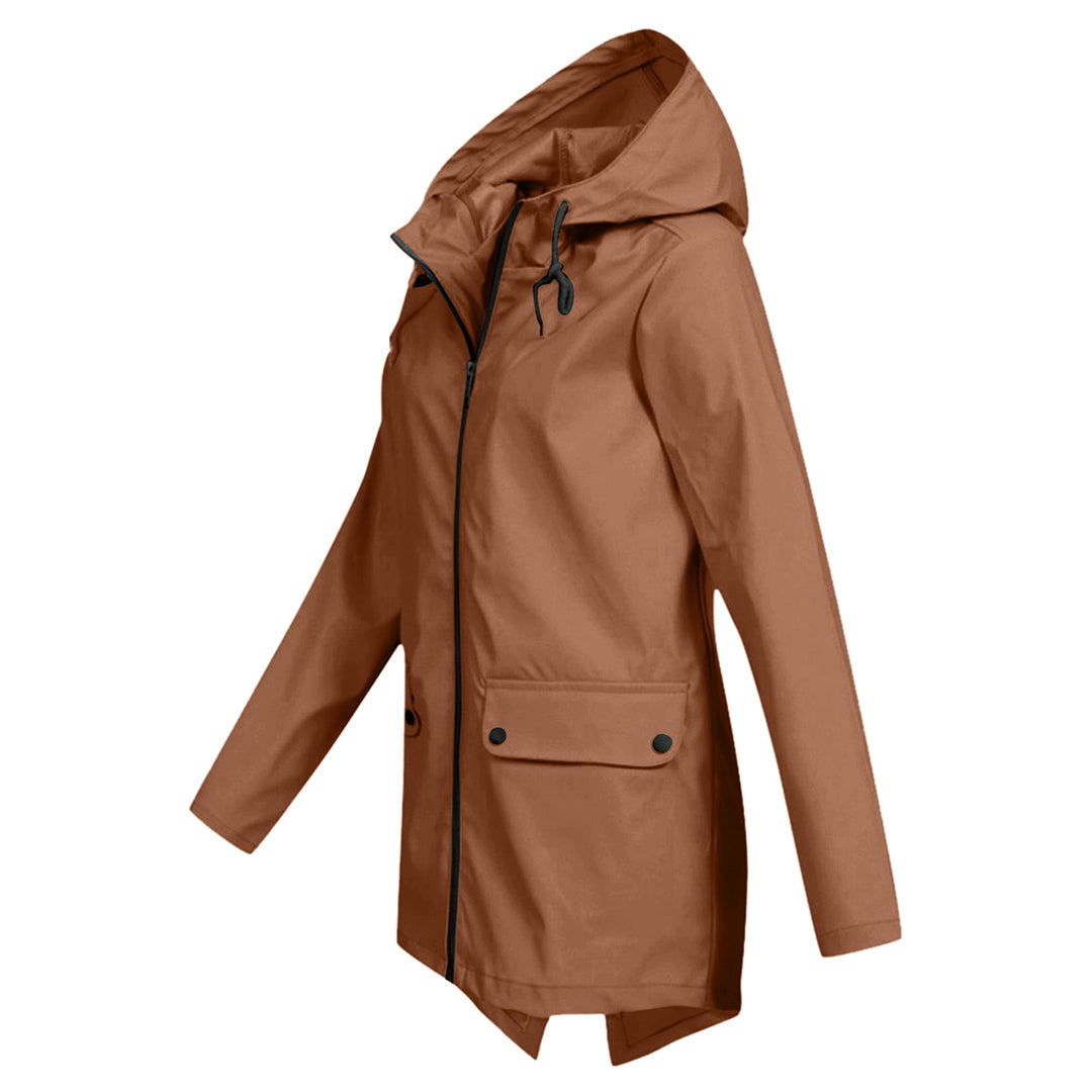 Fashion Street | Long Hooded Raincoat for Women
