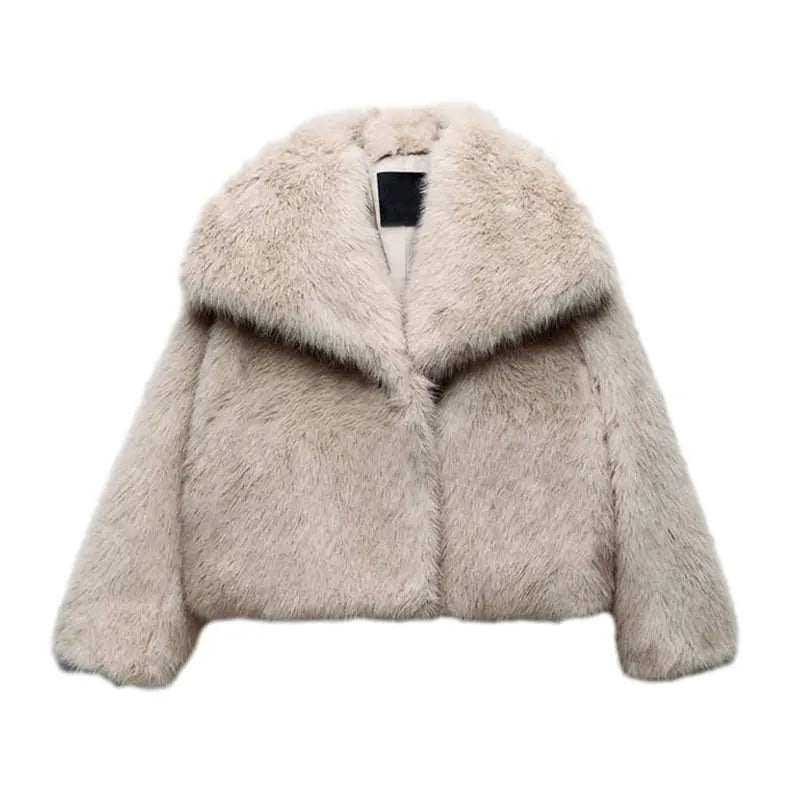 Elegant Faux Fur Coat for Women