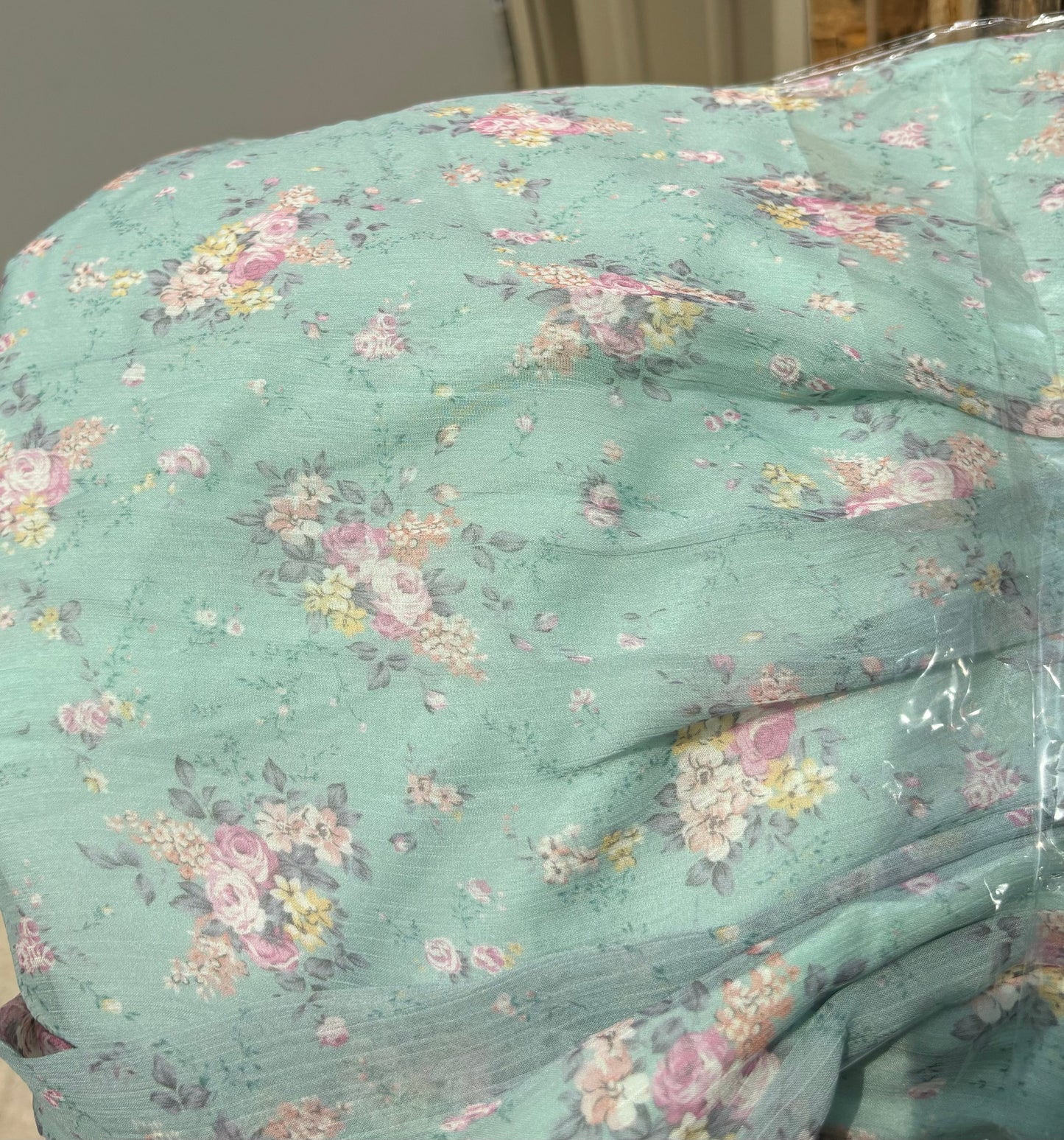 Melody Maxi Dress in Turquoise Floral - Bump Friendly & Inclusive Sizing (S-3XL)