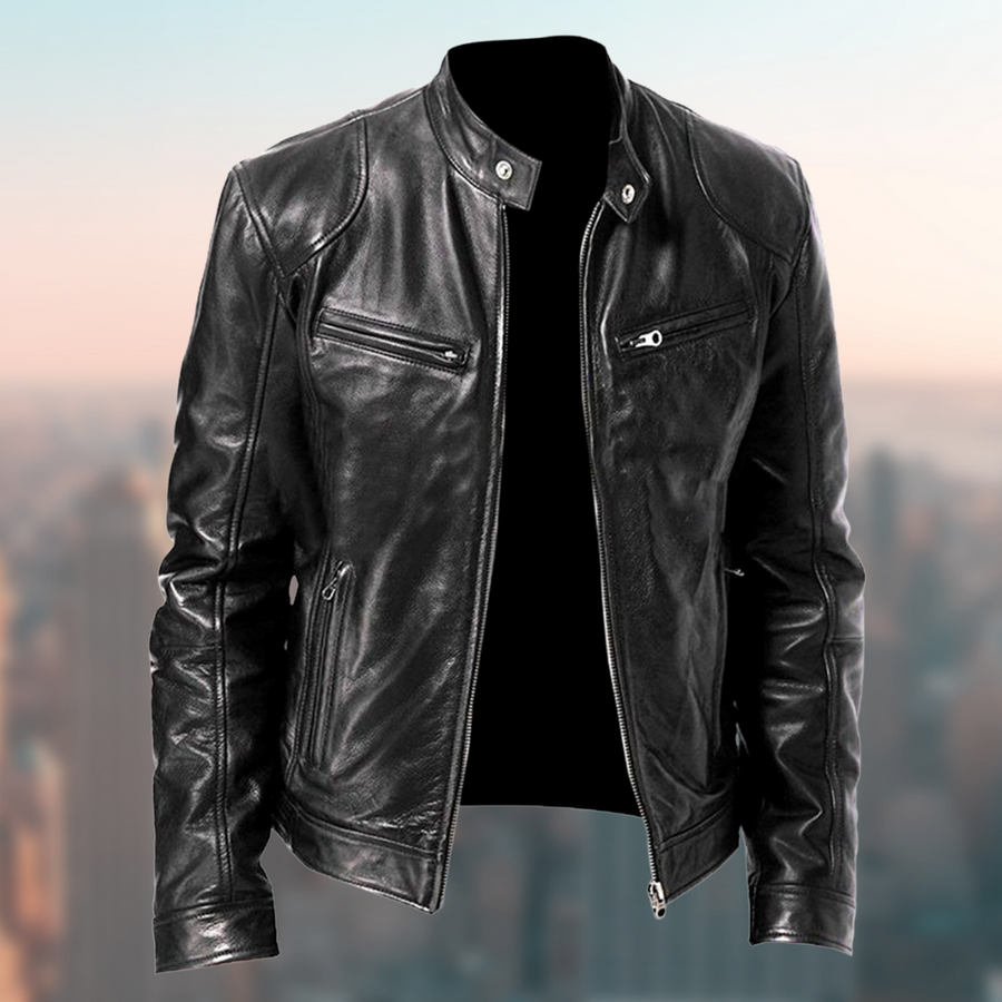 High-quality and elegant leather jacket for men