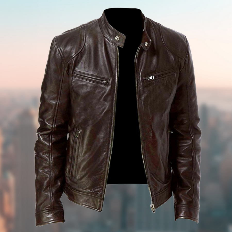 High-quality and elegant leather jacket for men