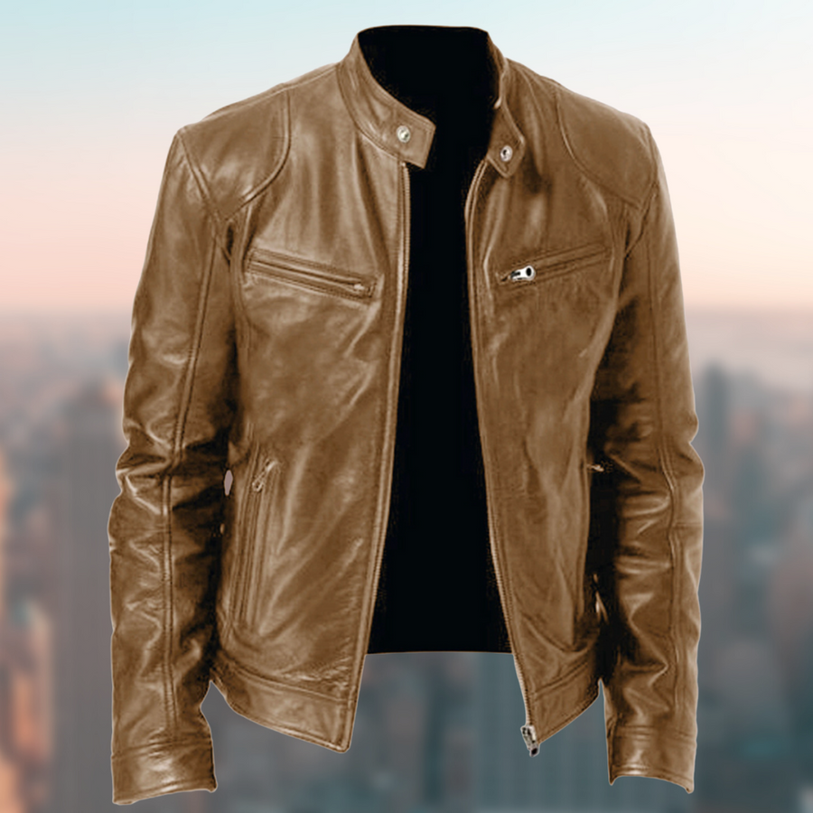High-quality and elegant leather jacket for men