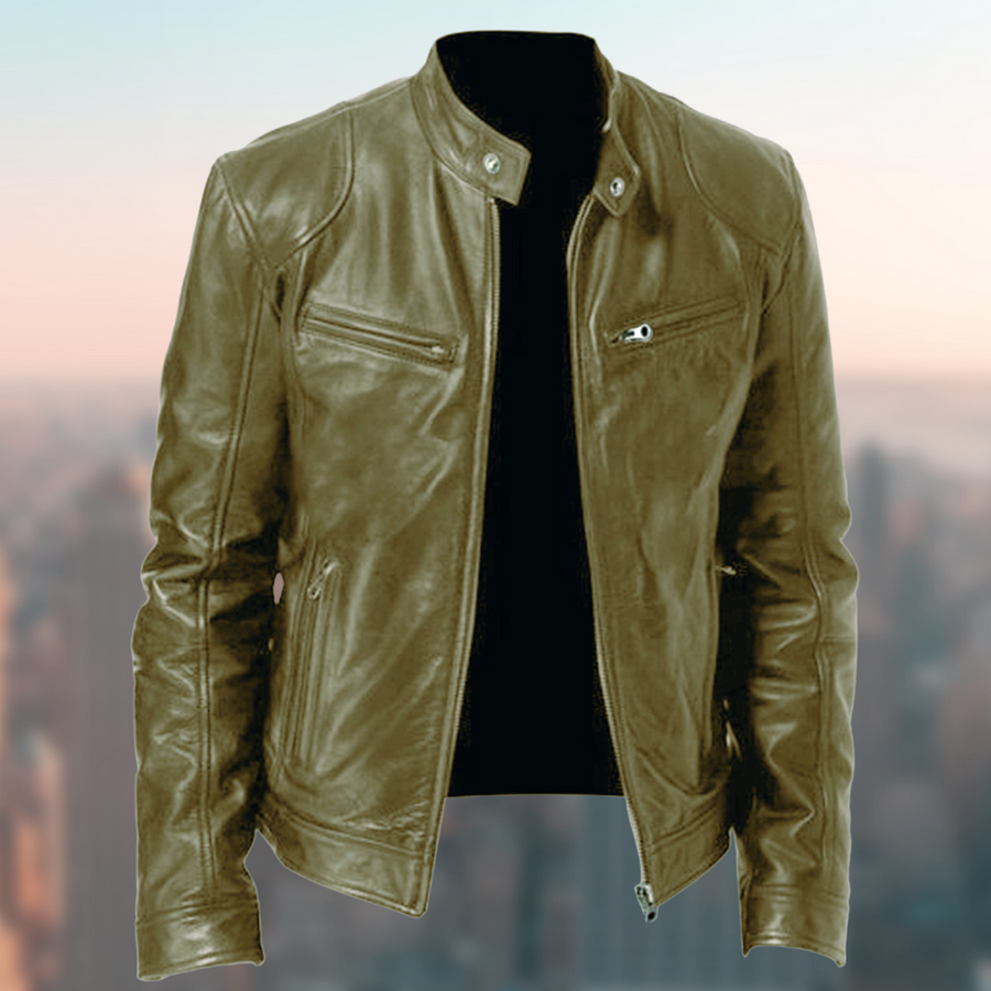 High-quality and elegant leather jacket for men