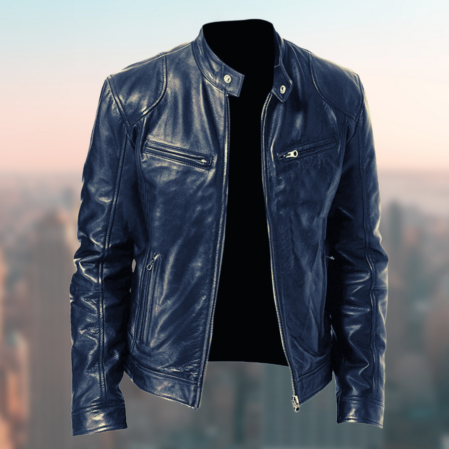High-quality and elegant leather jacket for men