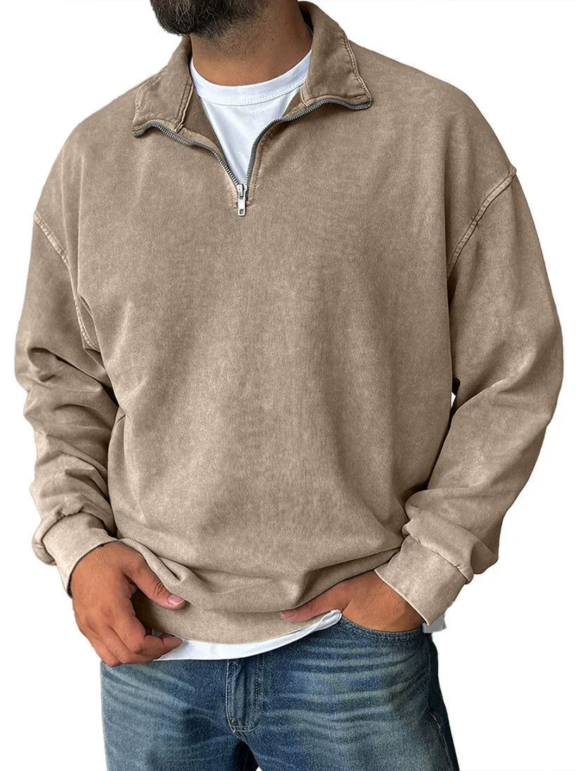 Emil – half-zip sweatshirt with stand-up collar and relaxed fit