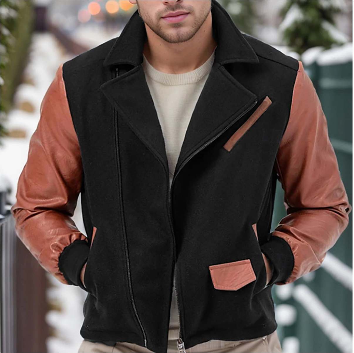 Jack | Leather Men's Winter Coat