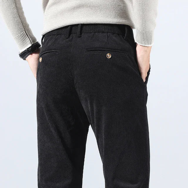 Luca modern black chino pants – men