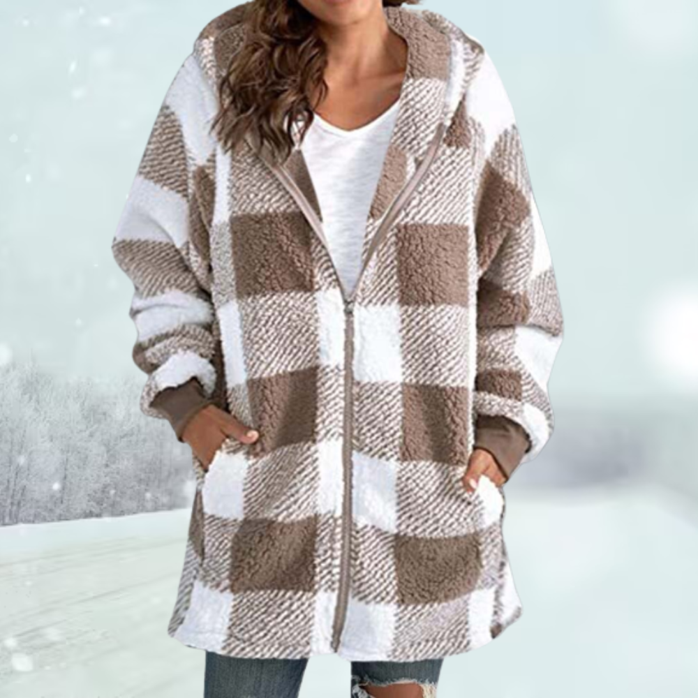 Margje | Warm Plaid Winter Coat