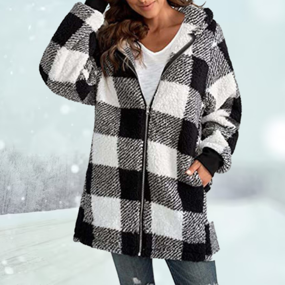 Margje | Warm Plaid Winter Coat