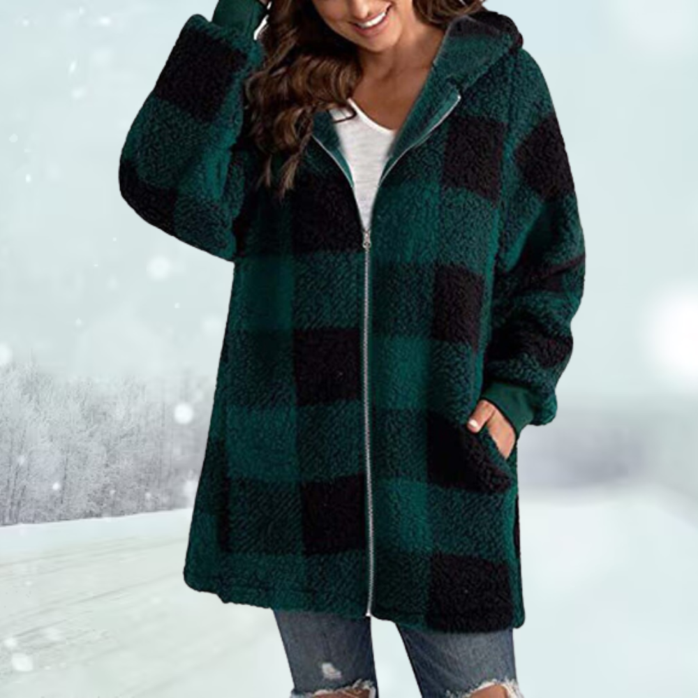 Margje | Warm Plaid Winter Coat