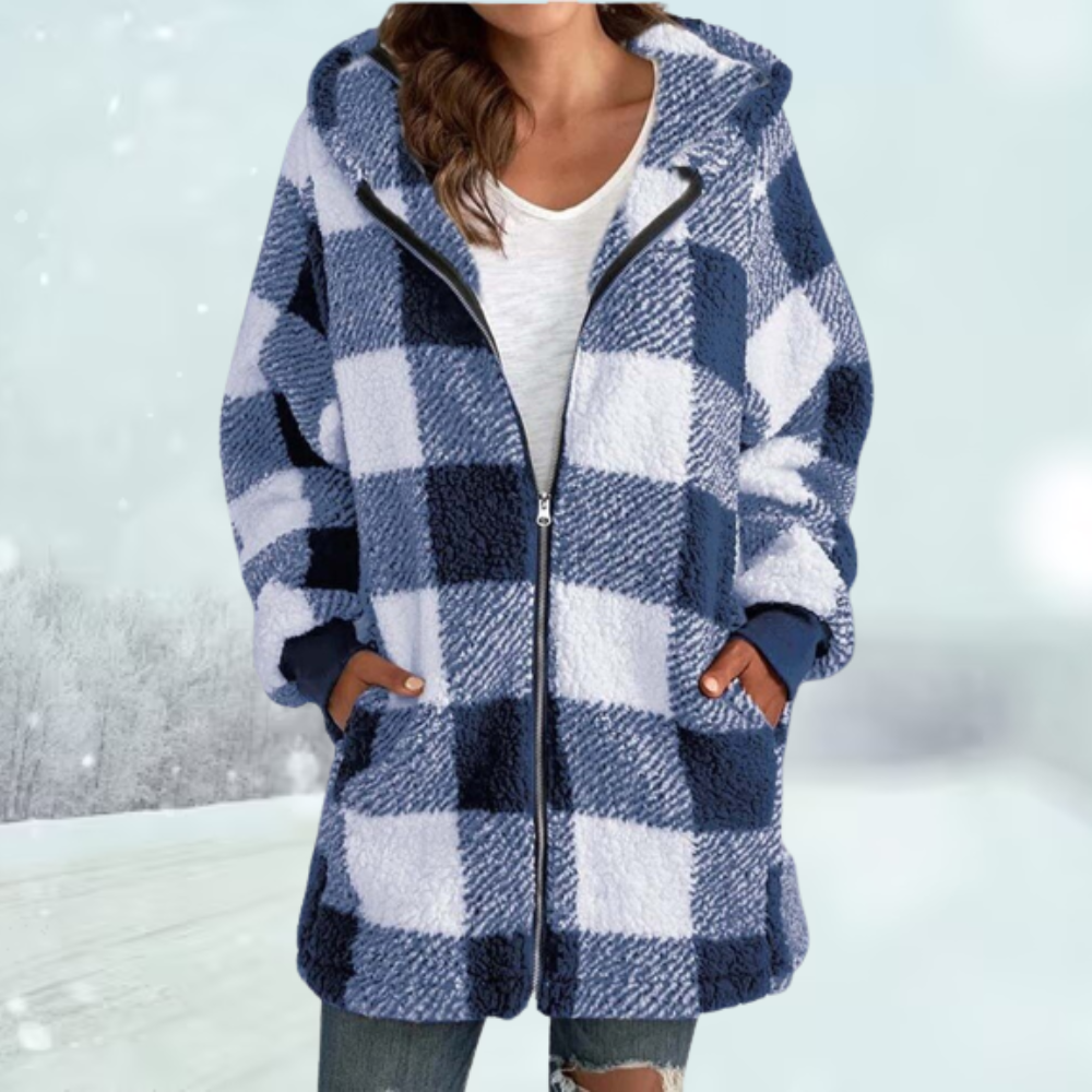 Margje | Warm Plaid Winter Coat