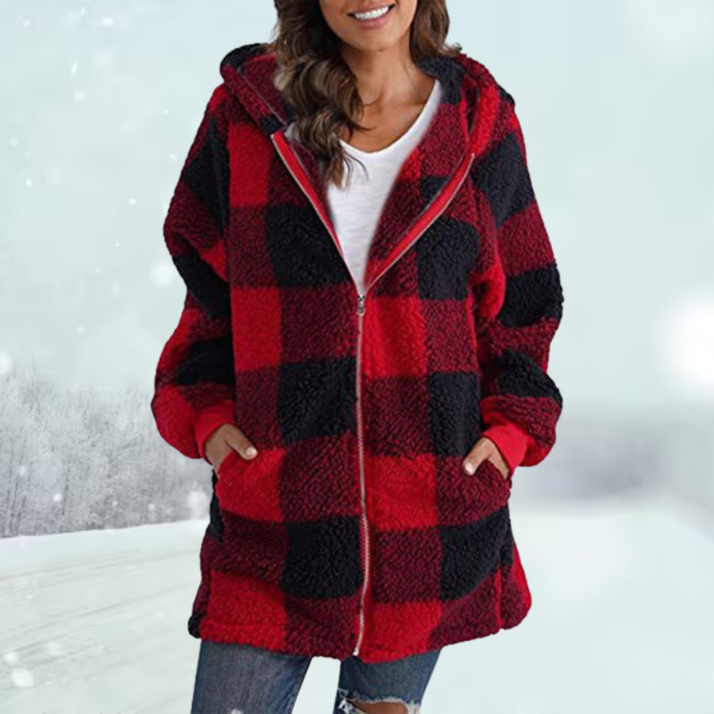Margje | Warm Plaid Winter Coat