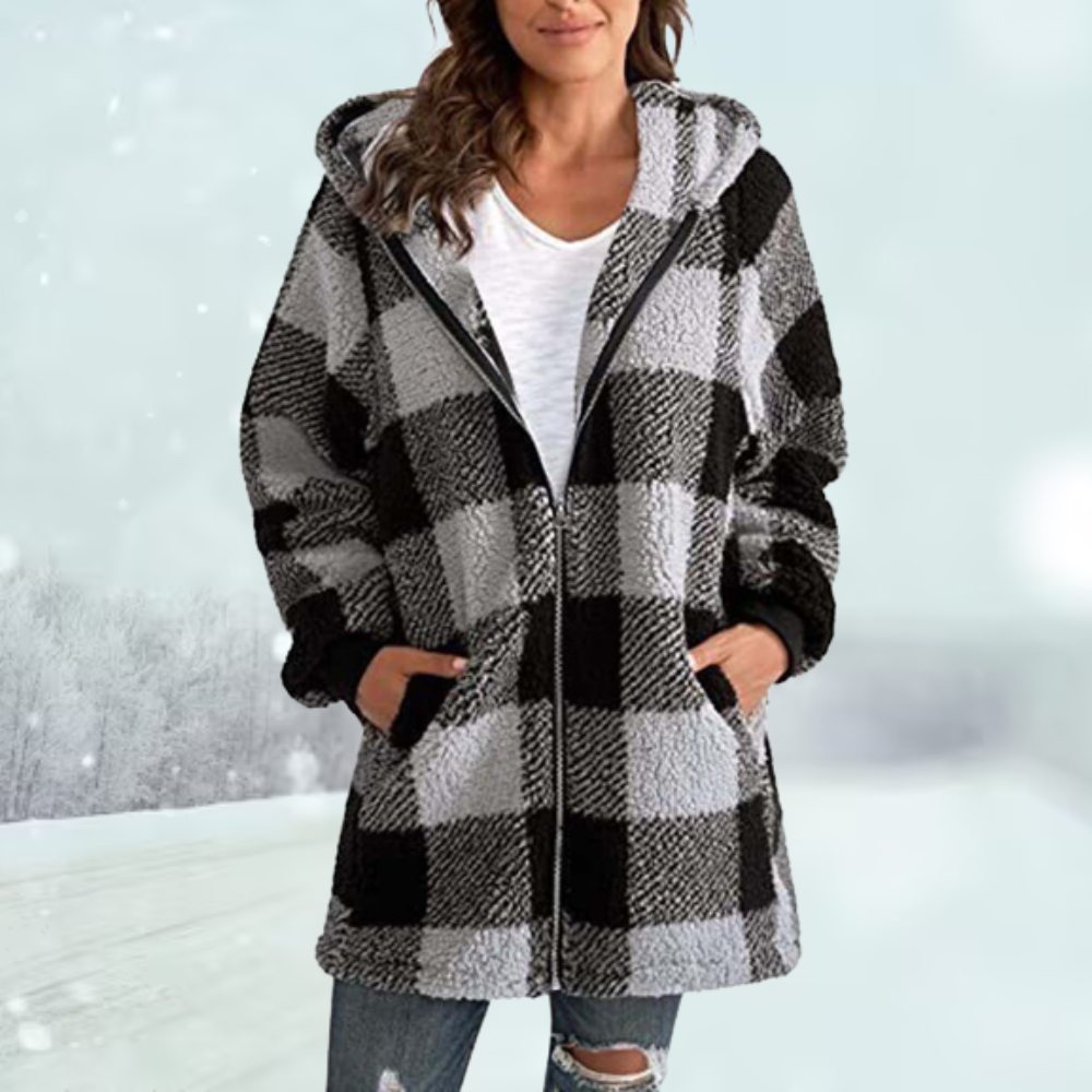 Margje | Warm Plaid Winter Coat